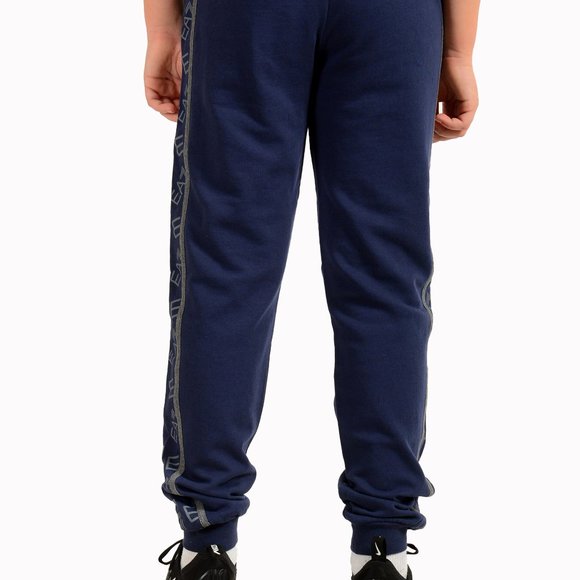 Emporio Armani EA7 Boys Navy Blue Logo Print Track Sweat Pants - Picture 6 of 6